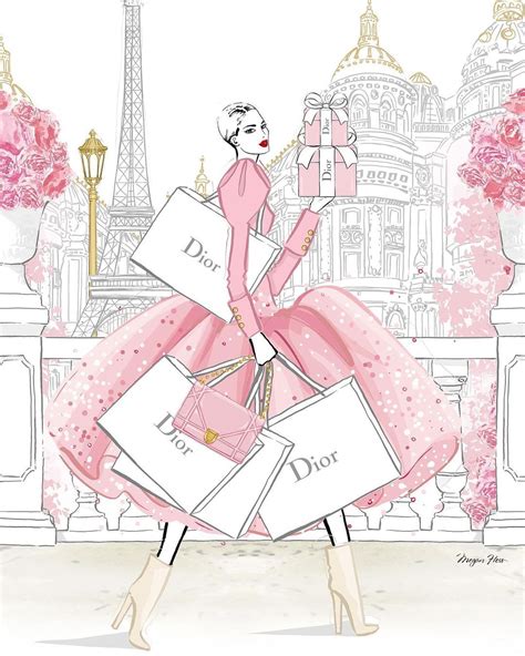 illustration dior|Dior artwork.